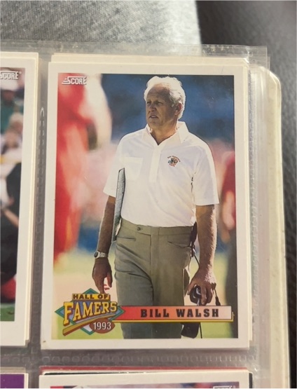 1993 Score #436 Bill Walsh — front