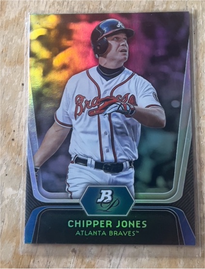 2012 Bowman Platinum #24 Chipper Jones — front