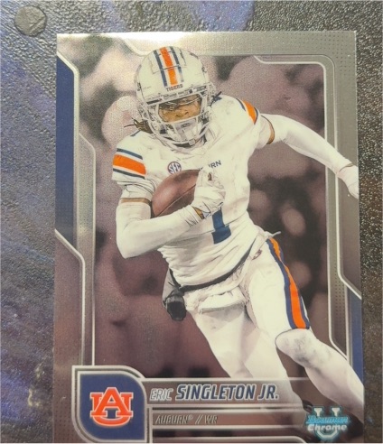 2025 Bowman University Chrome #186 Eric Singleton Jr. — front