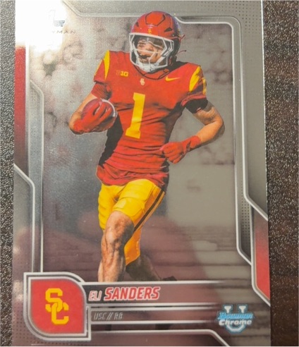 2025 Bowman University Chrome #177 Eli Sanders — front