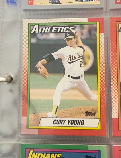 1990 Topps #328 Curt Young — front