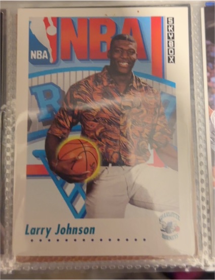 1991-92 Skybox #513 Larry Johnson Rookie — front