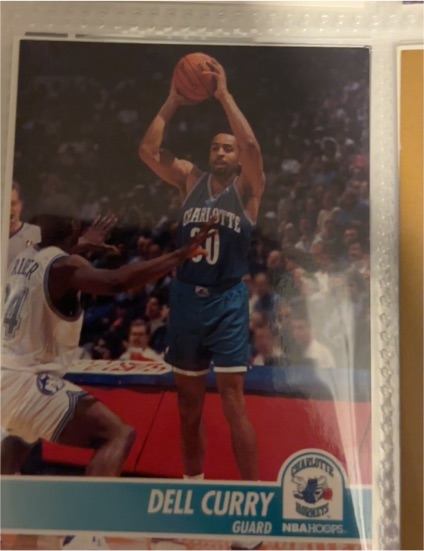 1994-95 NBA Hoops #18 Dell Curry — front