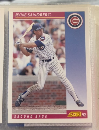 1992 Score #200 Ryne Sandberg — front