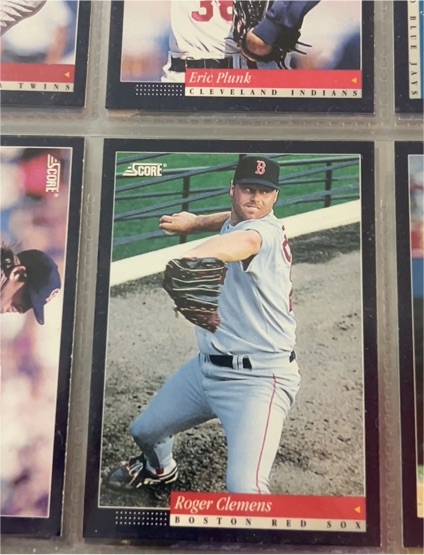 1994 Score #25 Roger Clemens — front