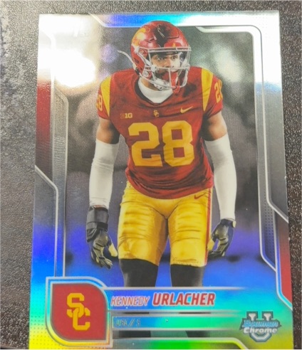 2025 Bowman University Chrome #16 Kennedy Urlacher — front