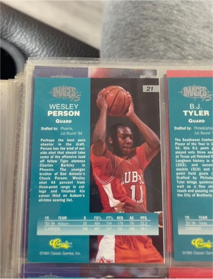 1995 Classic Images #21 Wesley Person — front