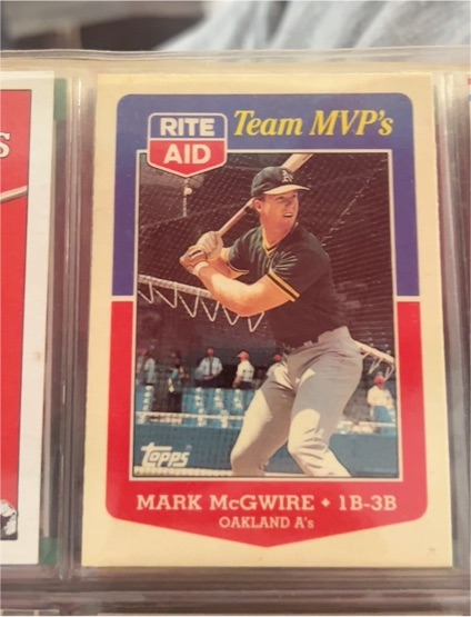 1988 Topps Rite-Aid Team MVP's #23 Mark McGwire — front
