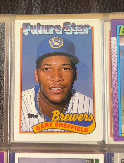 1989 Topps #343 Gary Sheffield Future Star Rookie Card — front