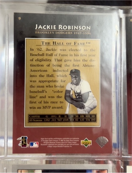 1997 Upper Deck #9 Jackie Robinson — front
