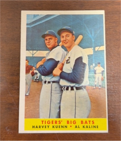 1958 Topps #304 Tigers' Big Bats Harvey Kuenn, Al Kaline — front