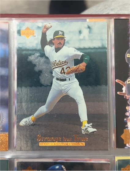 1996 Upper Deck #416 Dennis Eckersley Strange but True — front