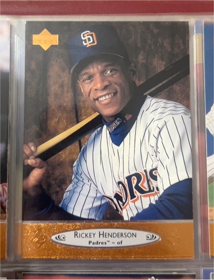 1996 Upper Deck #445 Rickey Henderson San Diego Padres — front