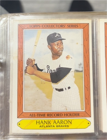 1985 Topps Woolworth's All-Time Record Holders #1 Hank Aaron — front