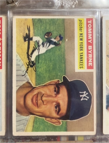 1956 Topps #215 Tommy Byrne — front