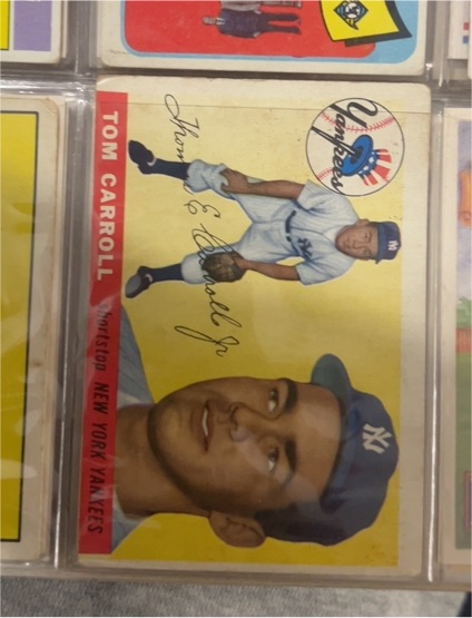 1955 Topps #158 Tom Carroll — front