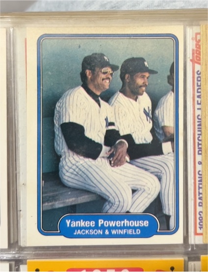 1982 Fleer #646 Reggie Jackson & Dave Winfield — front