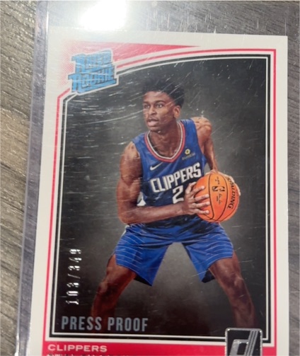 2018-19 Panini Donruss #162 Shai Gilgeous-Alexander Rated Rookie — front
