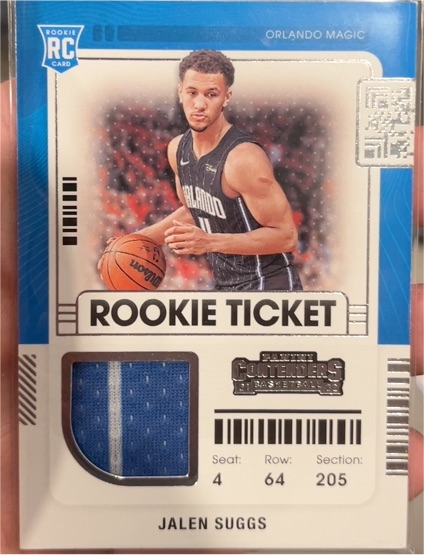 2021-22 Panini Contenders Rookie Ticket #RTS-JSU Jalen Suggs — front