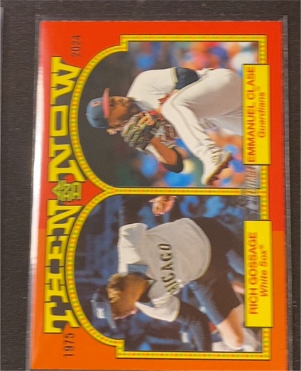2024 Topps Heritage Then and Now #TAN-6 Rich Gossage / Emmanuel Clase — front