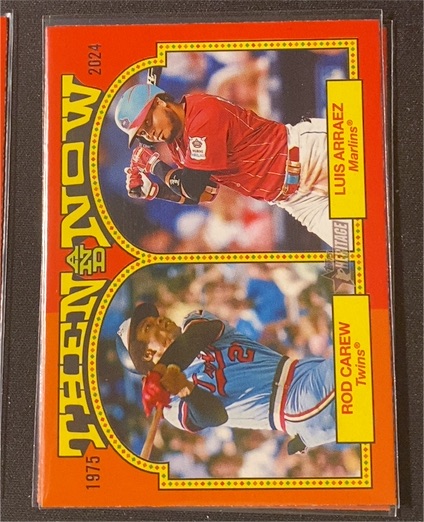 2024 Topps Heritage Then and Now #TAN-7 Luis Arraez / Rod Carew — front