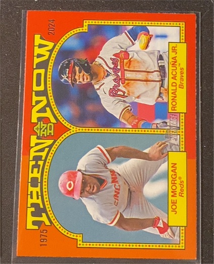 2024 Topps Heritage Then and Now #TAN-13 Ronald Acuña Jr., Joe Morgan — front