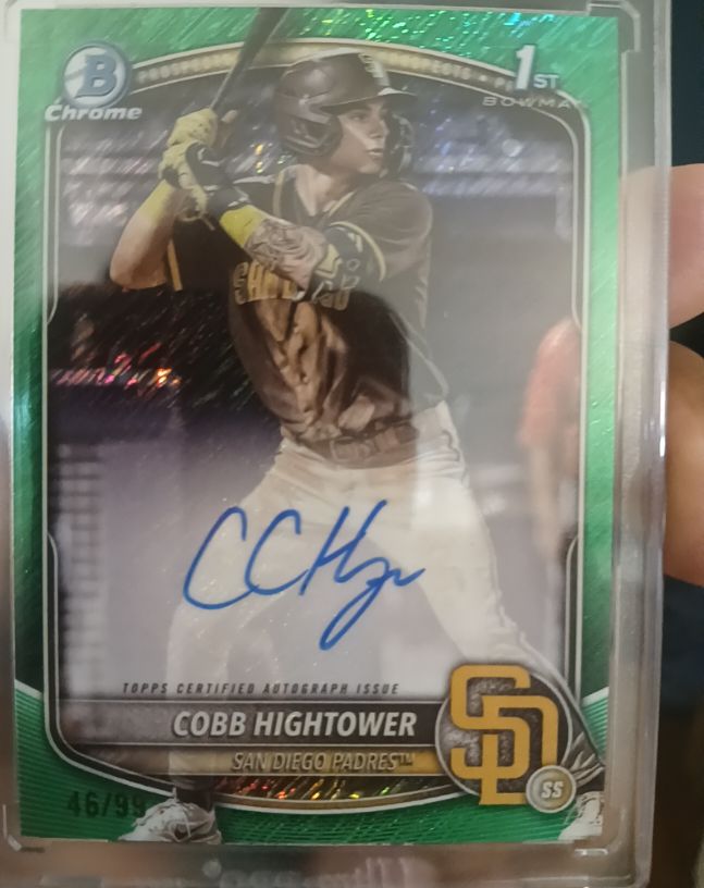 2025 Bowman Chrome #CPA-CHI Cobb Hightower — front