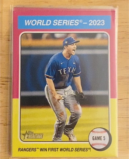2024 Topps Heritage #466 World Series 2023: Game 5 Corey Seager — front