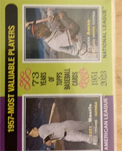 2024 Topps Heritage #190 Hank Aaron / Mickey Mantle — front