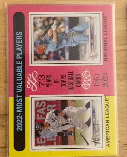 2024 Topps Heritage #212 2022 MVPs Aaron Judge / Paul Goldschmidt — front