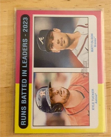 2024 Topps Heritage #308 Runs Batted In Leaders Kyle Tucker / Matt Olson — front