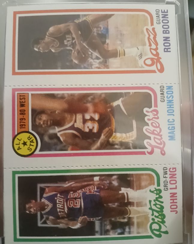 1980-81 Topps #18 / 88 / 237 Magic Johnson / Ron Boone / John Long — front