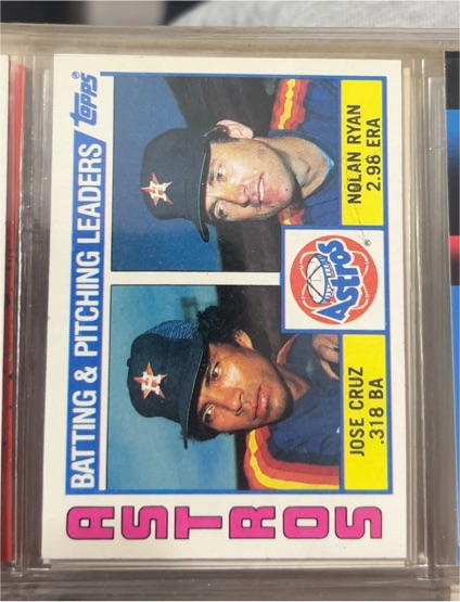 1984 Topps #66 Astros Leaders / Checklist (Jose Cruz / Nolan Ryan) — front
