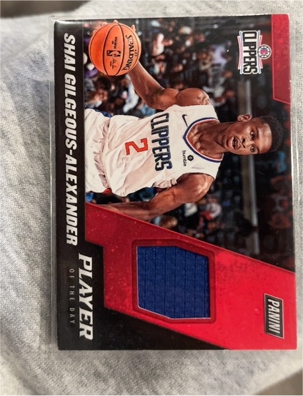 2018 Panini Player of the Day Shai Gilgeous-Alexander — front