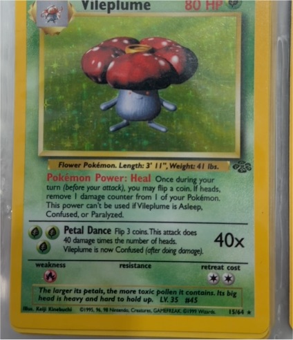 1999 Pokémon Jungle #15 Vileplume — front