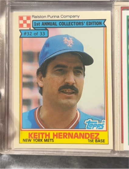 1984 Topps Ralston Purina #32 Keith Hernandez — front