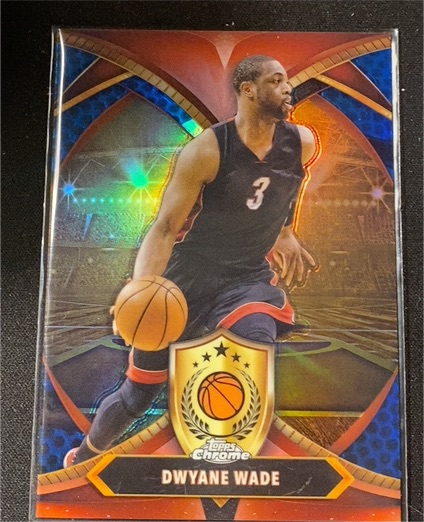 2024-25 Topps Chrome #BOD-23 Dwyane Wade Ball of Duty Blue Basketball Refractor — front