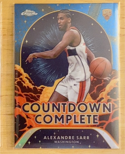 2024-25 Topps Chrome #CC-12 Alexandre Sarr Countdown Complete — front