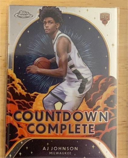 2024-25 Topps Chrome #CC-22 AJ Johnson Countdown Complete — front