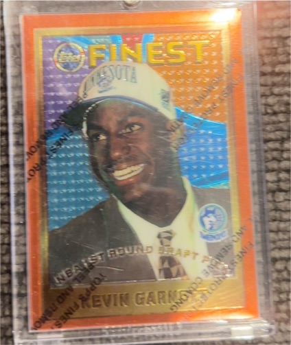 1995-96 Topps Finest #115 Kevin Garnett Rookie Card — front