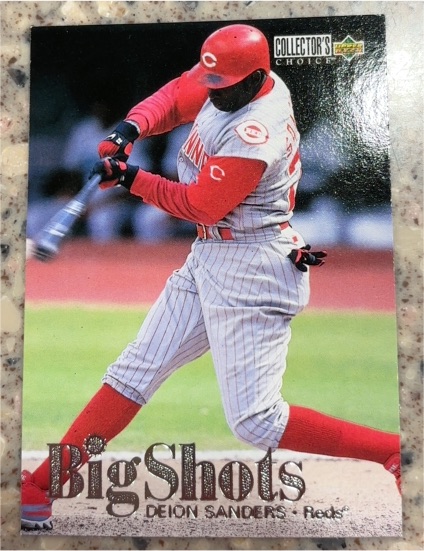 1997 Upper Deck Collector's Choice #9 Deion Sanders Big Shots — front