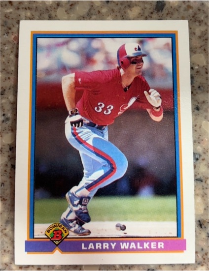 1991 Bowman #442 Larry Walker — front