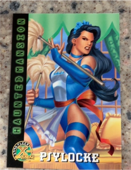 1996 Fleer Ultra X-Men #96 Psylocke Haunted Mansion — front