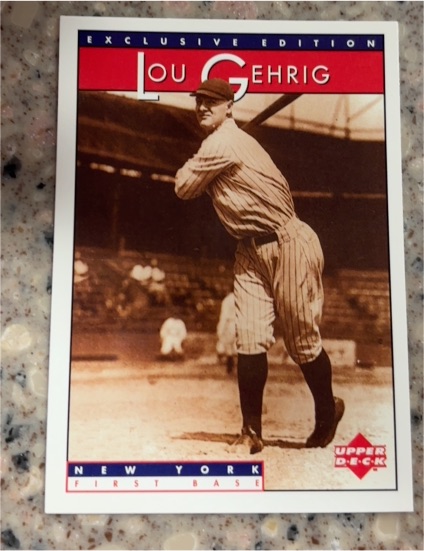 1995 Upper Deck Sonic #4 Lou Gehrig — front