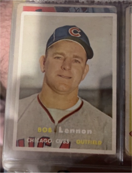 1957 Topps #371 Bob Lennon — front