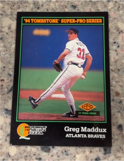 1994 Score Tombstone Pizza Super-Pro Series #14 Greg Maddux — front