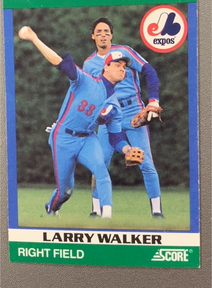 1991 Score Rising Stars #21 Larry Walker — front