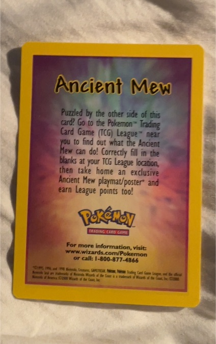 1999 Pokémon Ancient Mew — front