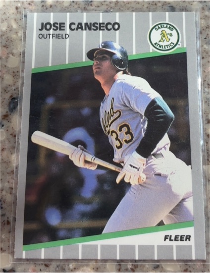 1989 Fleer #5 Jose Canseco — front