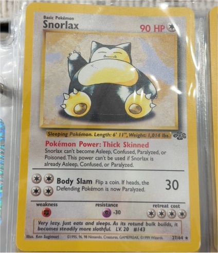 1999 Pokémon Jungle #27 Snorlax — front